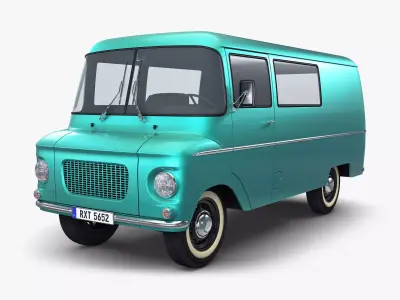Generic Retro Cargo Van v 1 3D model