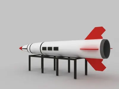 Tactical ballistic missile 3D model