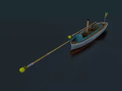 Alfa III Spearhead Torpedo Boat Low-poly 3D model