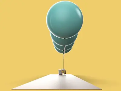 HYDROGEN HELIUM BALLOON PESTICIDE SPRAYER AGRICULTURAL FARMS 3D model