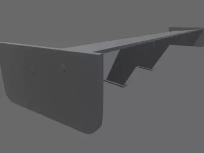 Car Spoiler 023 Low-poly 3D model