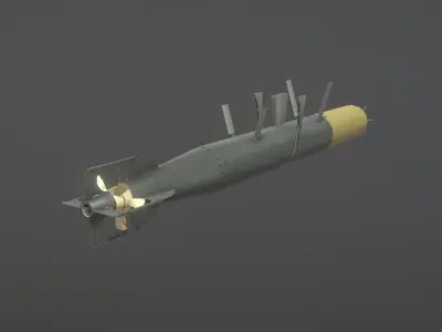 UK Torpedo MarkXII Low-poly 3D model