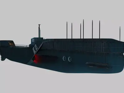 Military submarine 3D model