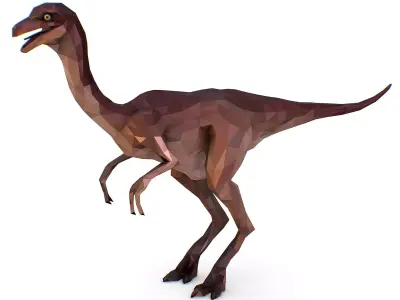 Dinosaur Gall Lowpoly Art Style Animal Low-poly 3D model