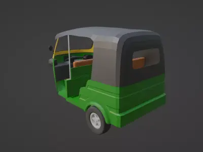 Auto Rickshaw Low-poly 3D model purchase