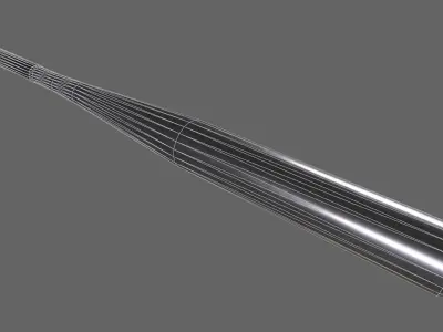 PBR Baseball Bat Steel Low-poly 3D model