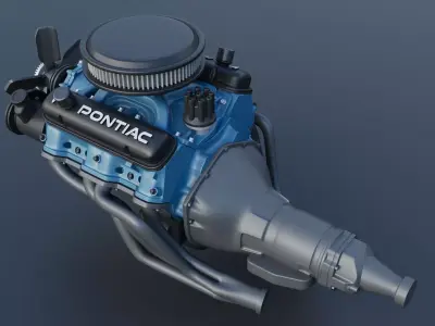 Pontiac 455 V8 Engine 3D print model