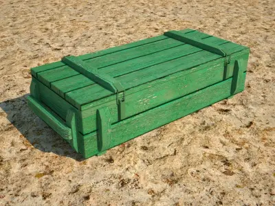 Low poly models for games barrels pallets military crates block Low-poly 3D model