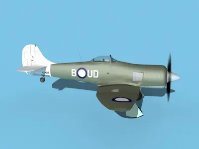 Hawker Tempest MKII NZAF 3D model