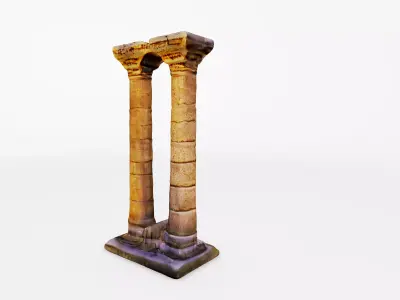 Antique Pillars of History 3D model