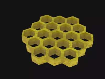 Honeycomb Low-poly 3D model