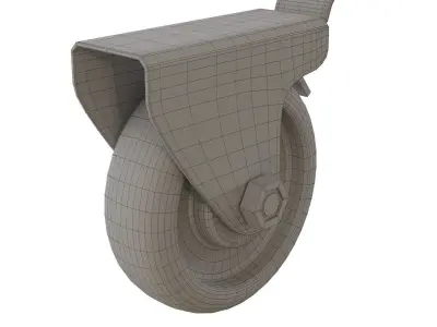 Caster wheel industrial 3D model