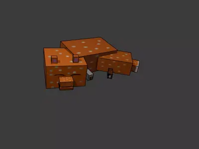 fox minecraft 3D model