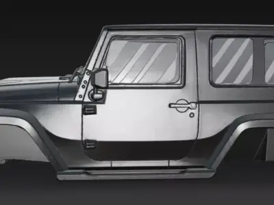 jeep upper body 3D model