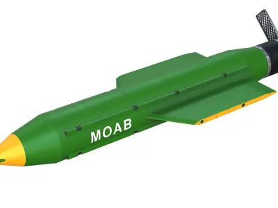 GBU 43B Massive Ordnance Air Blast  Low-poly 3D model