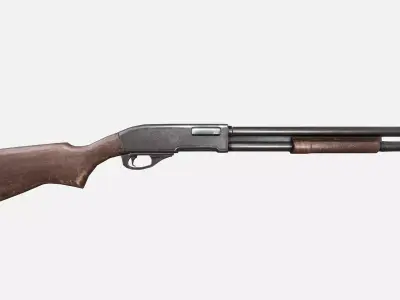 Remington Shotgun Low-poly 3D model