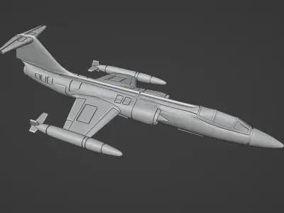 Lockheed F-104 Starfighter 3D print model