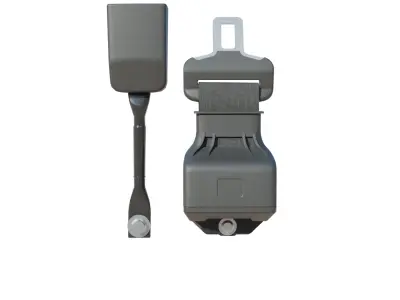 3D Seat Belt Model - Vehicle Interior Safety Accessory Low-poly 3D model