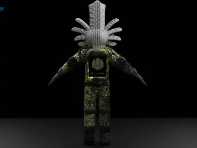 Future Military Space Gaming War Suit Free 3D model