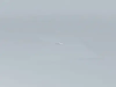 UTair Boeing 737 800 Vnukovo Landing Tire Fire Free 3D model