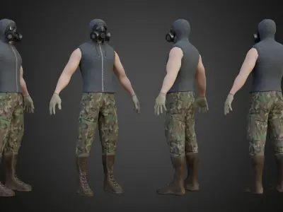 Soldier free model Free low-poly 3D model