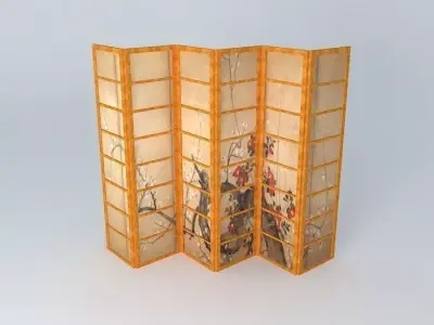 Japanese Screen Free 3D model