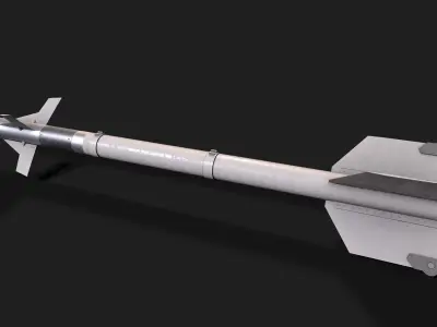 fatter air to air missile Low-poly 3D model