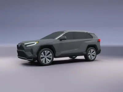 Toyota RAV 4 2021 low poly 3D model Low-poly 3D model