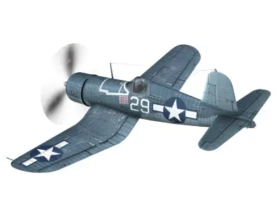 Vought F4U-1A Corsair - 29 3D model
