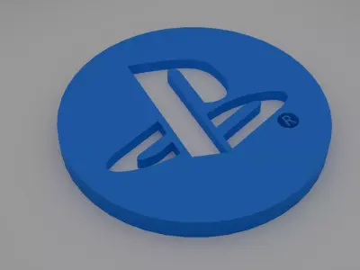 Playstation logo Free 3D model