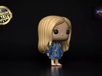 Pragmata Girl Funko STL Diana Character Figure 3D Print Model 3D print model
