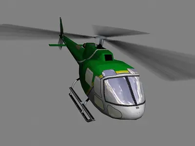 As-350 V3 Helicopter Low-poly 3D model