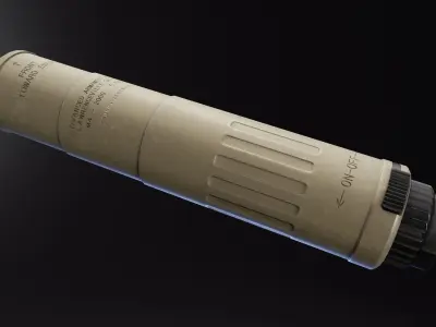 AAC M4 2000 suppressor Low-poly 3D model