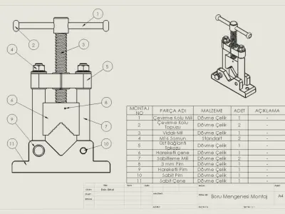 Pipe Vise 3D model