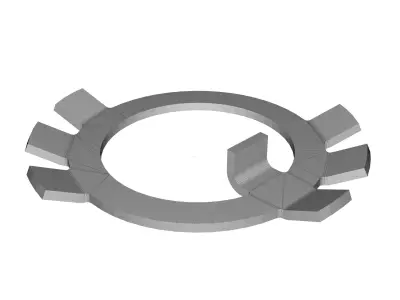 Locking tab washer 3D model