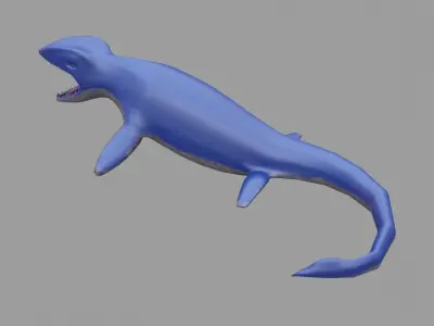 Mosasaurus Low Poly - Rigged Low-poly 3D model