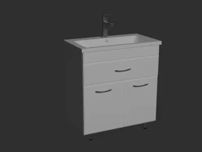 Bathroom cabinet Free low-poly 3D model