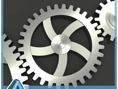 Gears three metal 3D model
