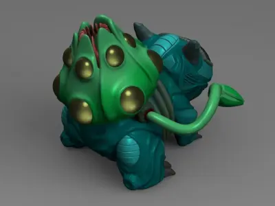 Alien Bulbasaur 3D print model
