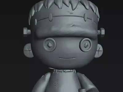 Cute Frankenstein Halloween Decor STL Miniature 3D print model