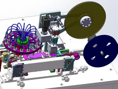 Small product packaging machine Low-poly 3D model