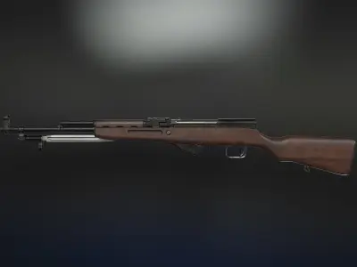 Russian SKS Rifle Low-poly 3D model