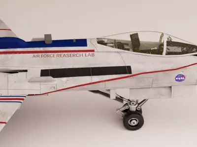 Boeing X-53 Active Aeroelastic Wing - the FLEXY WING Project Low-poly 3D model