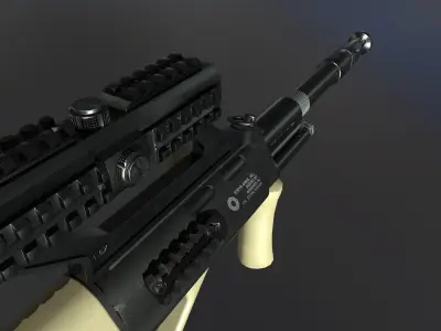 AUG A3 Austrian assault rifle for FPS Low-poly 3D model