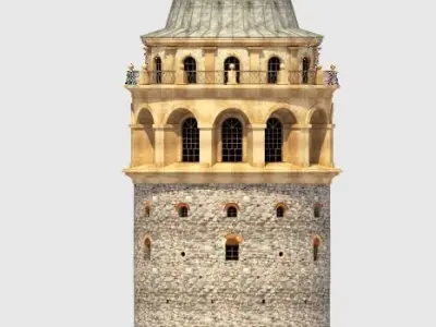 The Galata Tower Low-poly 3D model