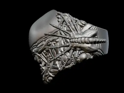 Alien Ring Size 10 US 3D print model