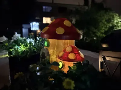 Embercap Cottage Classic - Modular Glowing Mushroom House STL 3D print model