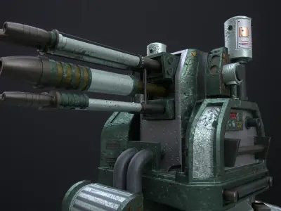 Machine Gun Free low-poly 3D model