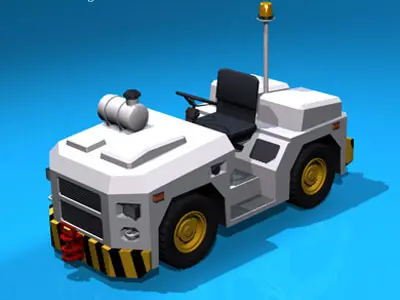 Airport tow tractor3 3D model