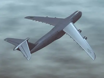 Lockheed Galaxy C5 military aircraft 3D model